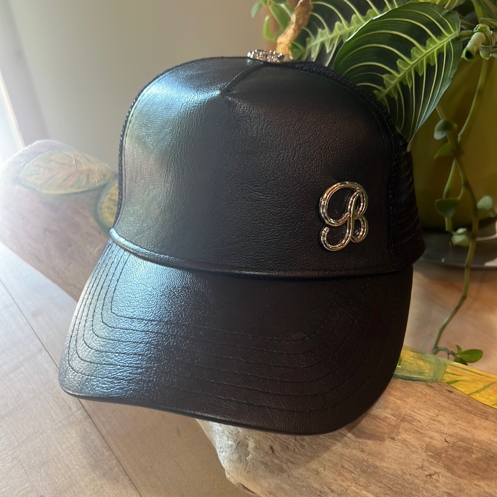 Bombshell Sportswear faux leather hat